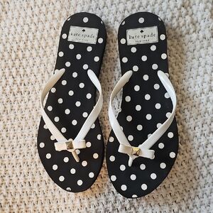 Kate Spade Black and White Polka Dot Sandals
